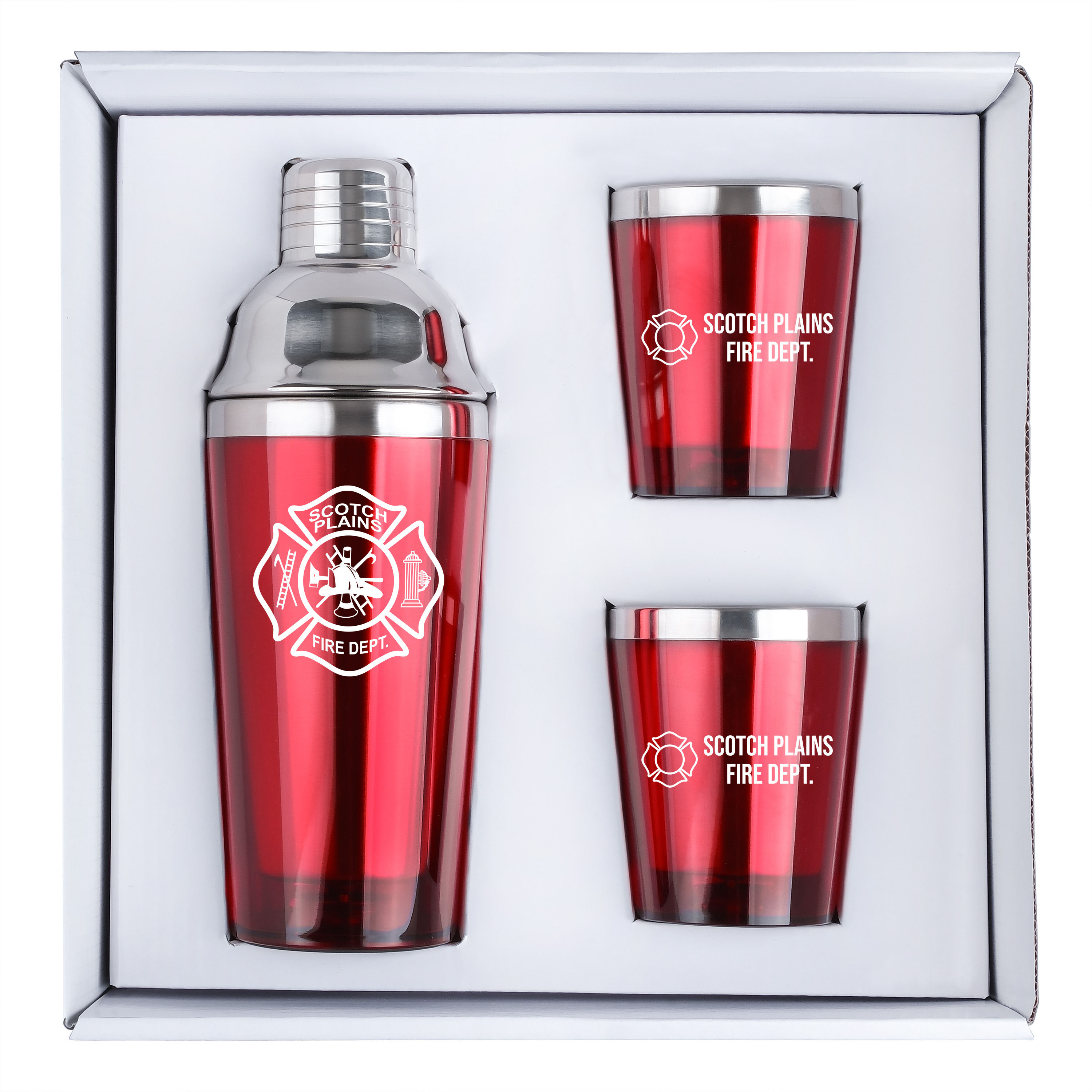 Cocktail Shaker & Tumblers Cup Gift Set 3