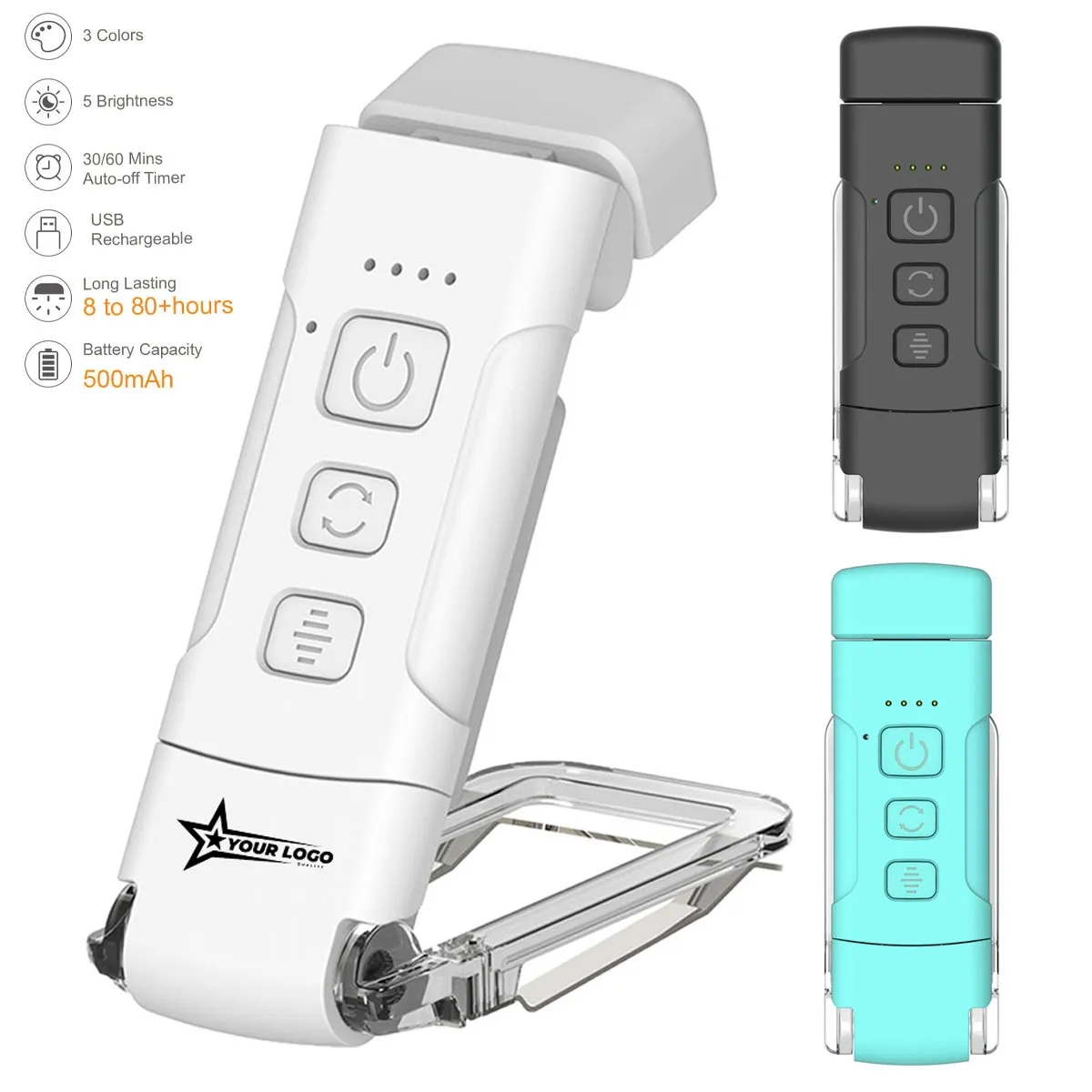Portable Rechargeable Kids Clip On LED Reading Lights 2