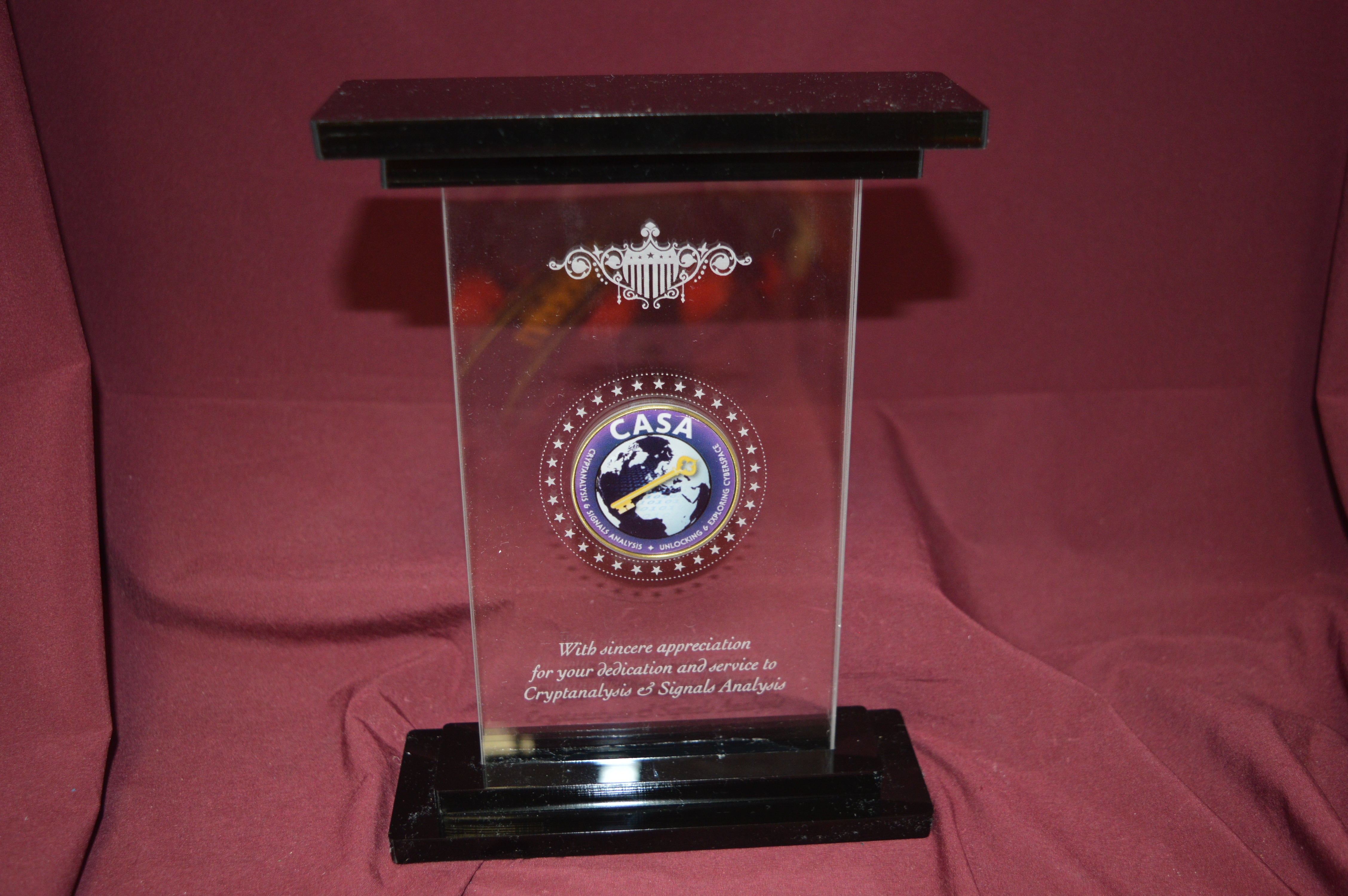 Acrylic Coin Display With Double Donut Black Acrylic Closure 5