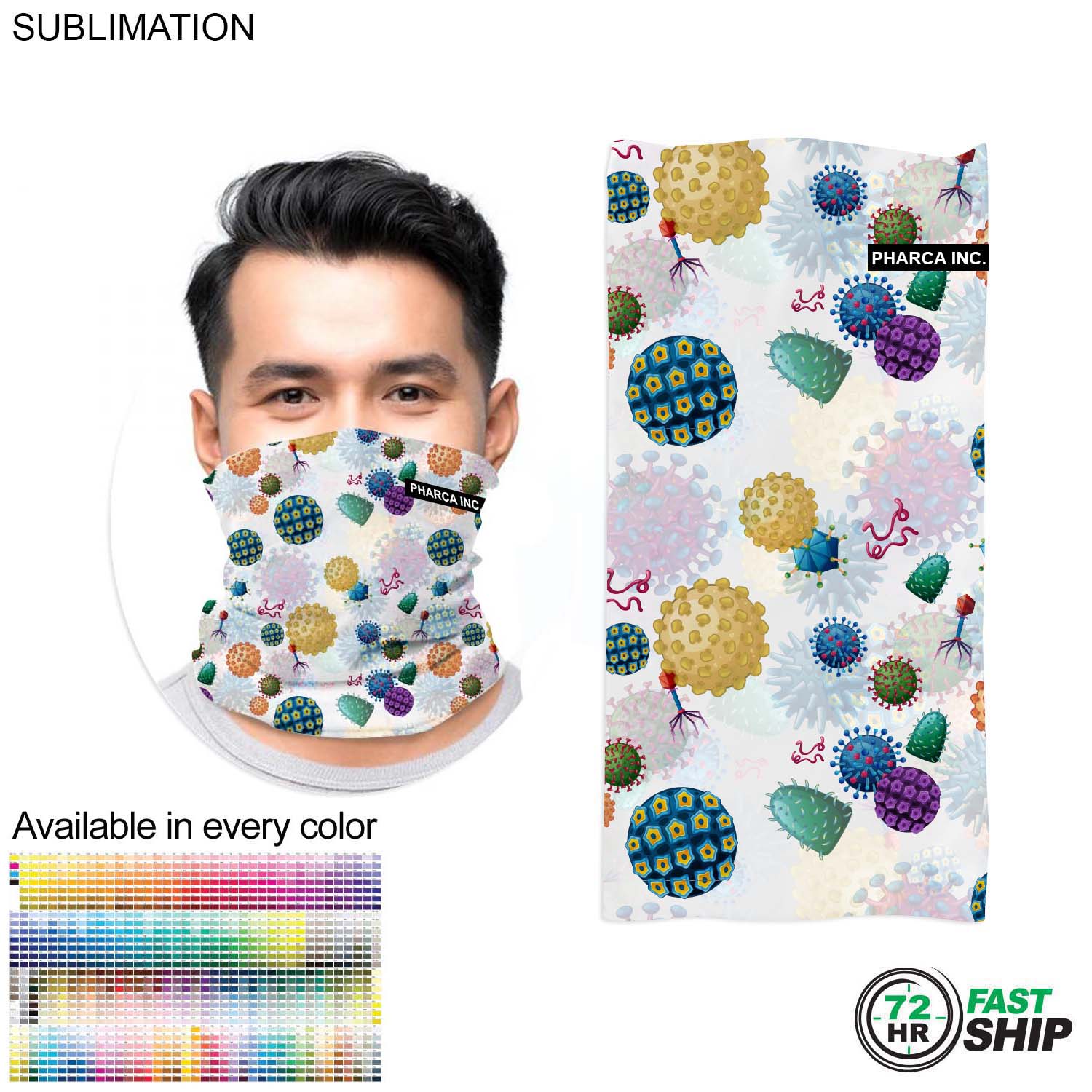 72 Hr Fast Ship - Domestic Made Sublimated Face Mask, Neck Gaiter 2