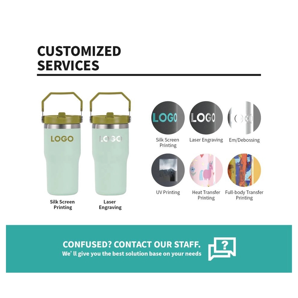 20Oz Stainless Steel Vacuum Insulated Tumbler Straw Lid 3