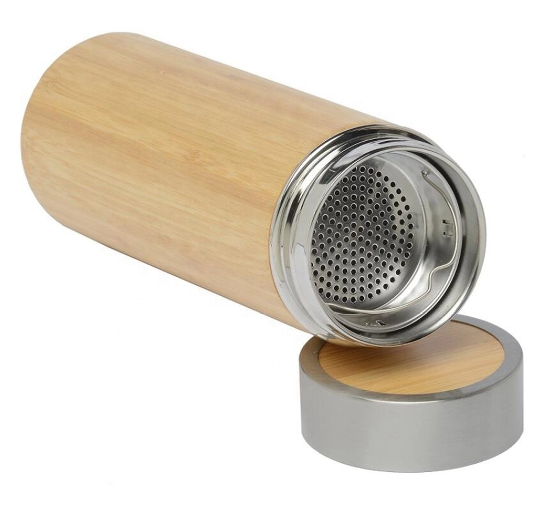 17 Oz. Vacuum-Sealed Bamboo Water Bottle, custom water bottle with logo imprint 4