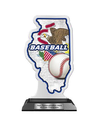State Acrylic Trophy: 6" Illinois Shape (Event typ 2