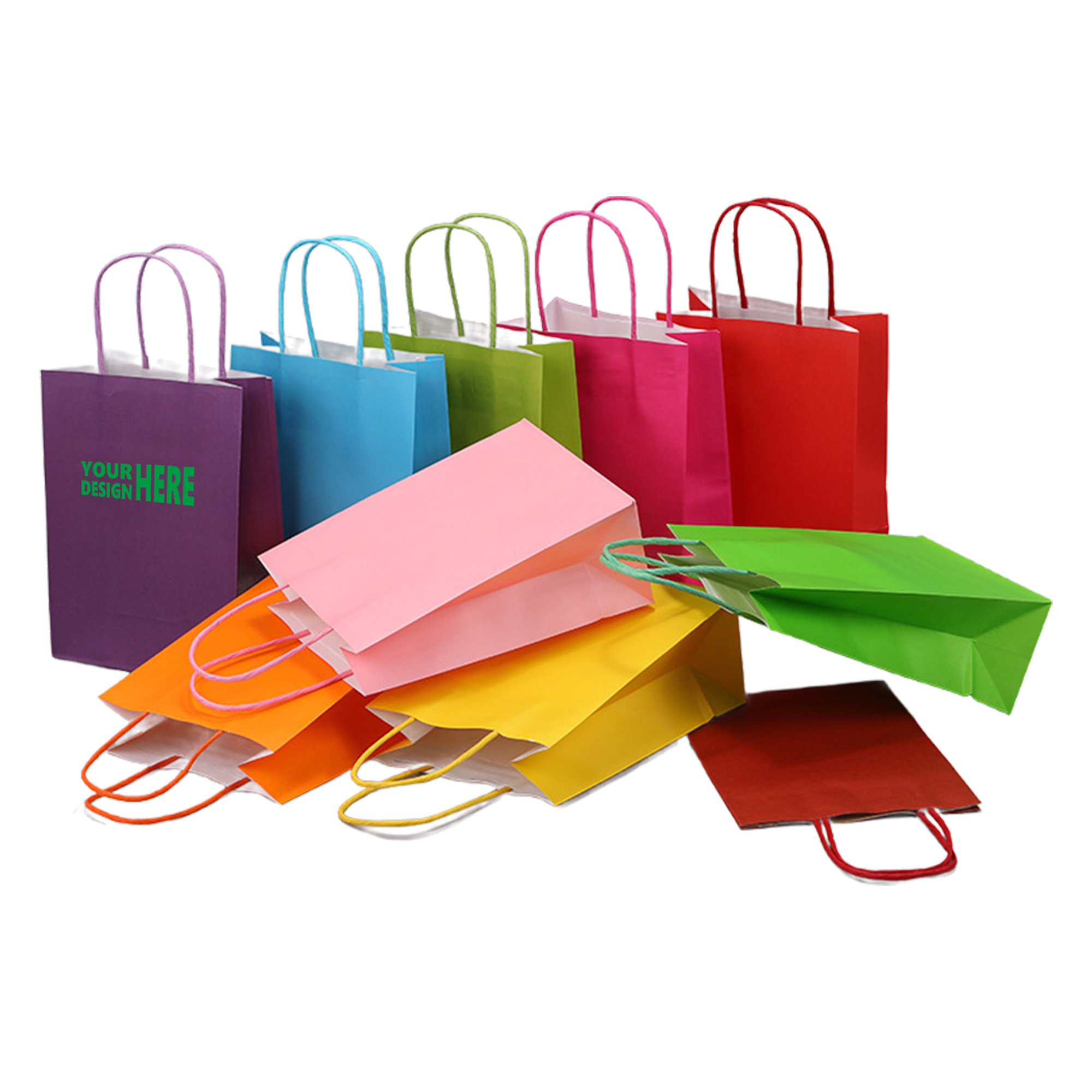 MOQ 50 Eco Friendly Kraft Paper Bags Custom Logo Party Favors 2