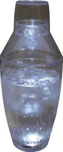 8oz Single Light 3 Piece Martini Top Plastic Cocktail Shaker 11