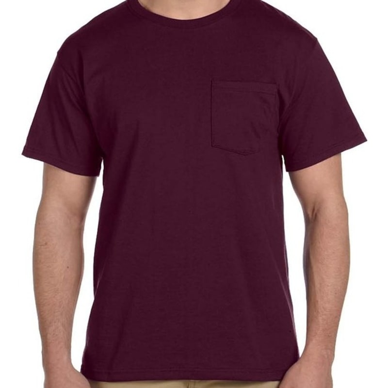 Jerzees 5.6 Oz., 50/50 Heavyweight Blend™ Pocket T-Shirt 4