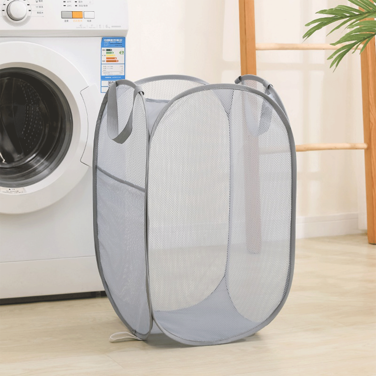 Foldable Pop Up Breathable Mesh Dirty Clothes Laundry Basket 15