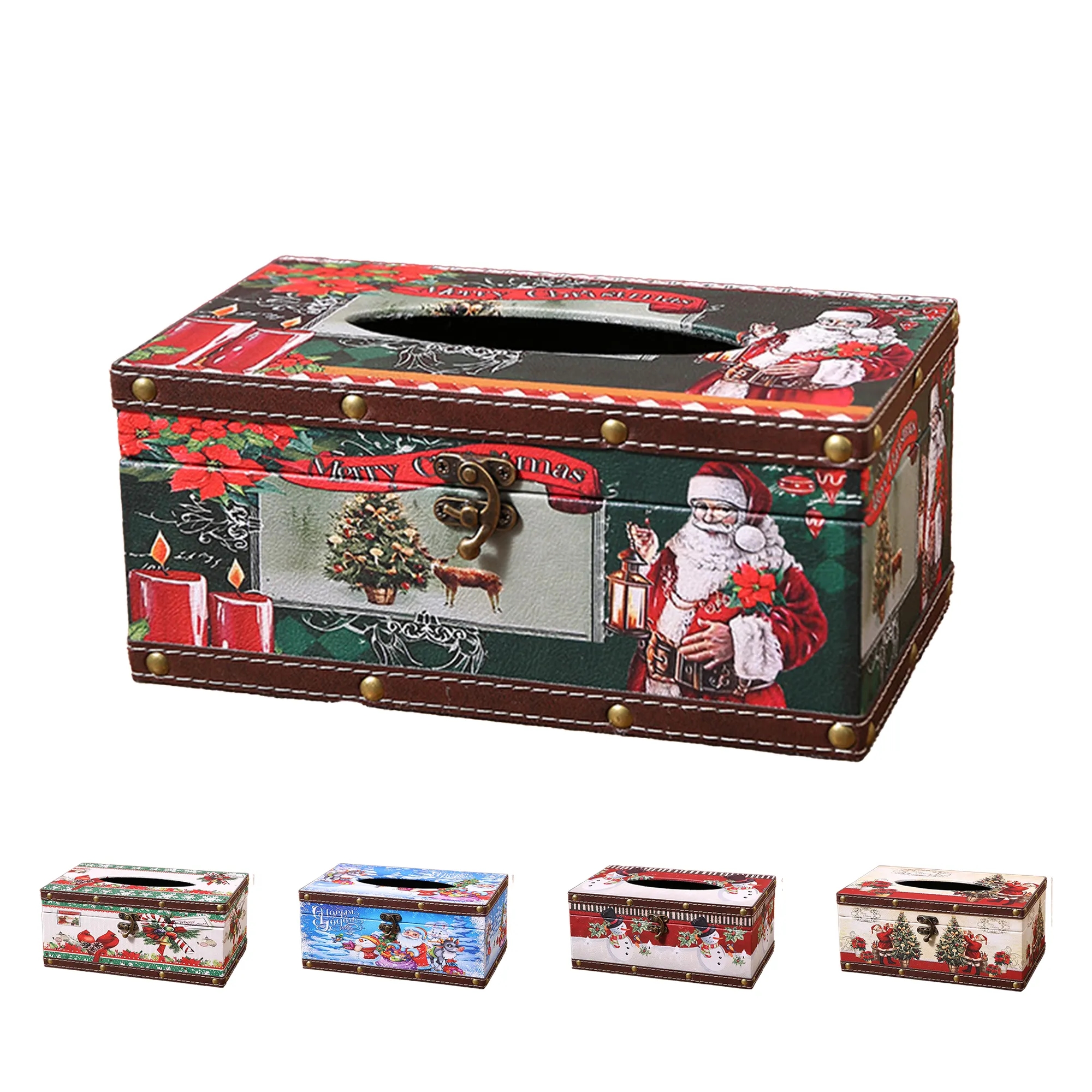 Tissue box Christmas cardboard 6