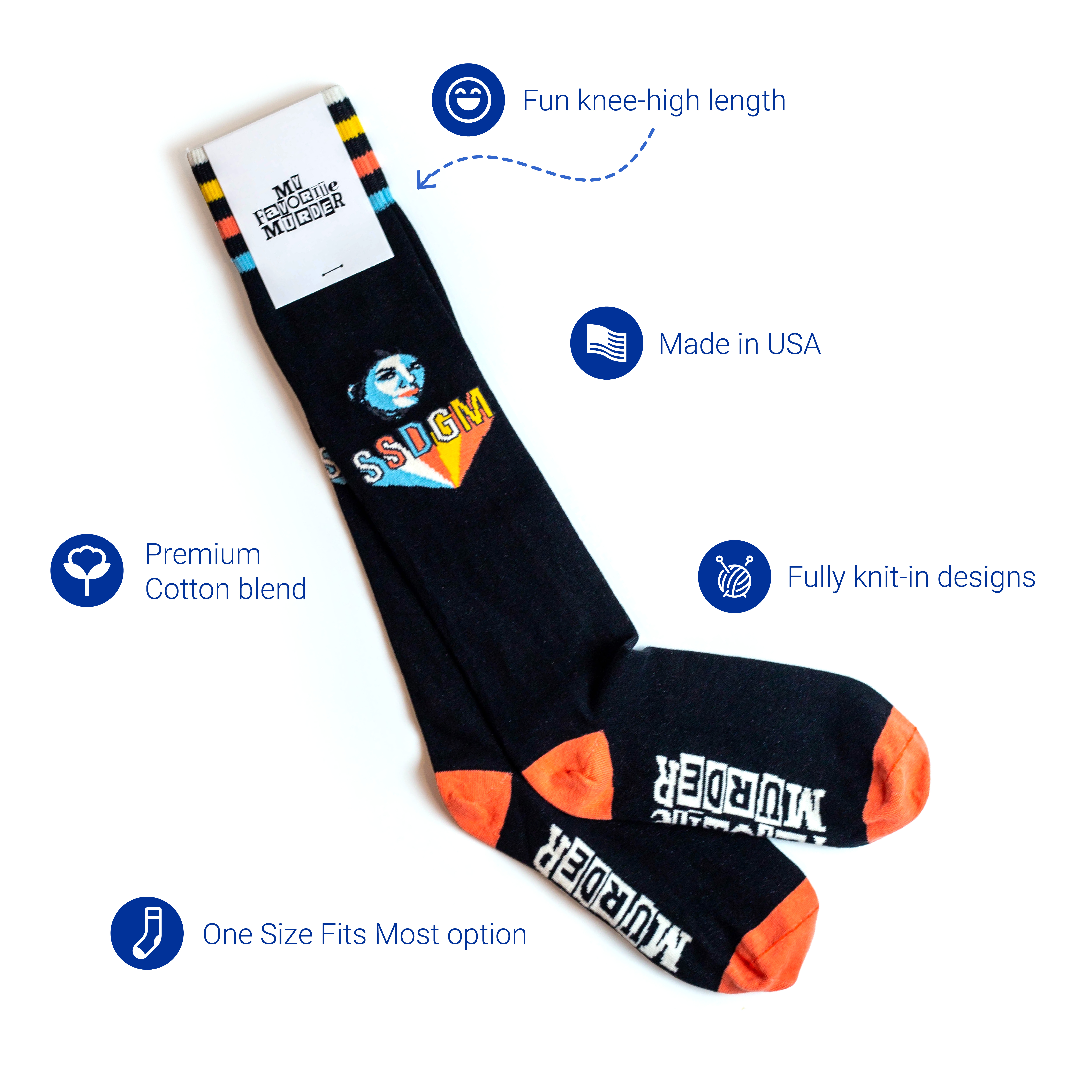 Custom Knit Cotton Knee High Business & Dress Socks 3