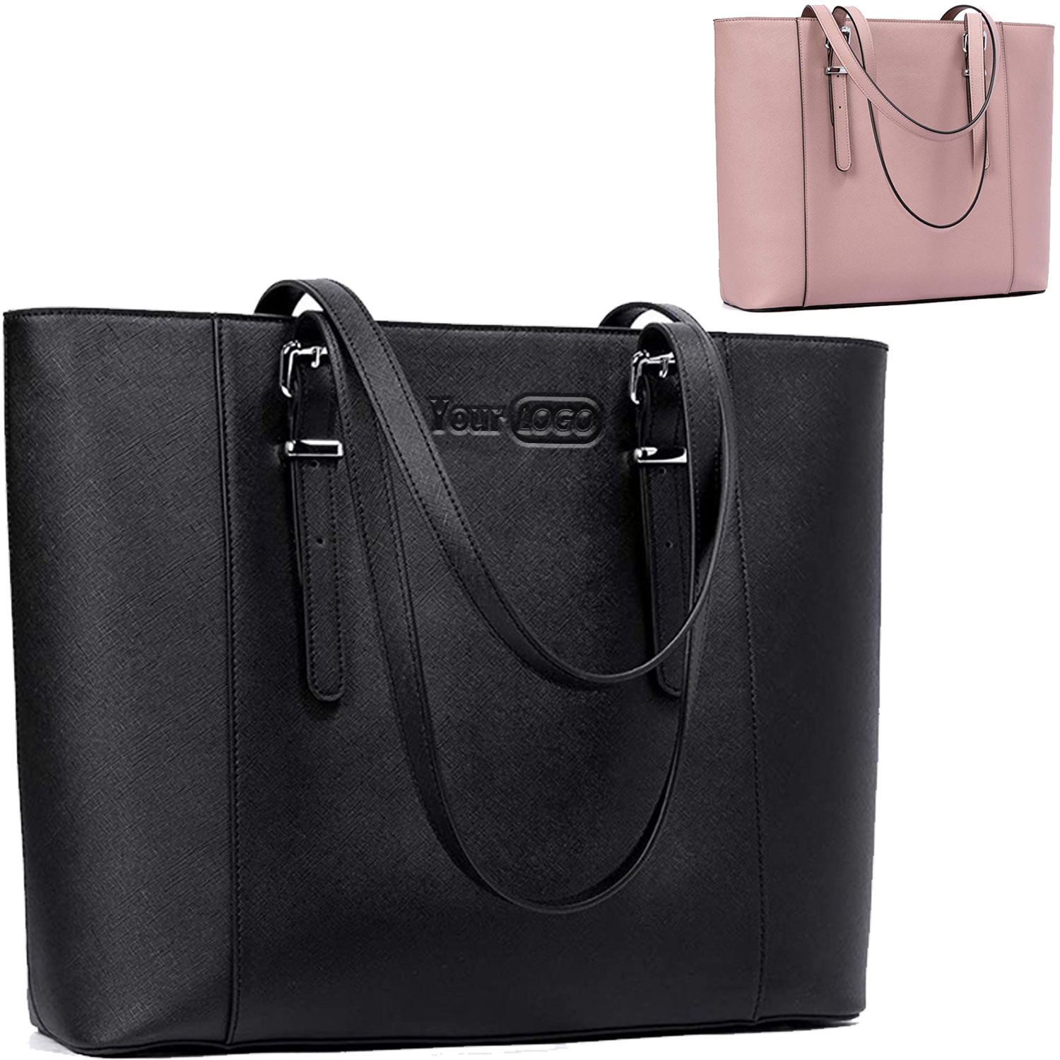 Women Briefcase Laptop Vintage Genuine Leather Handbags 4