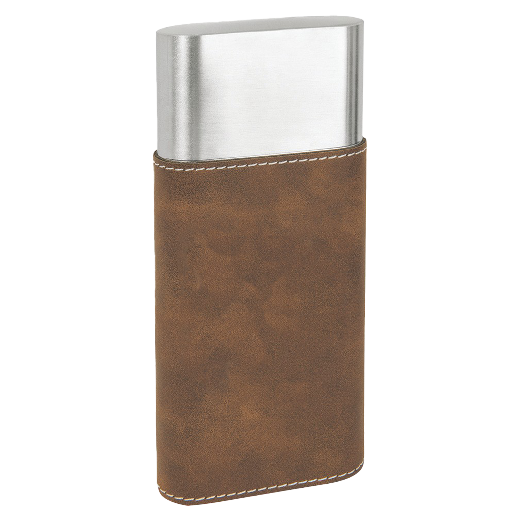Rustic/Silver Leatherette Cigar Case w/ Cutter 4
