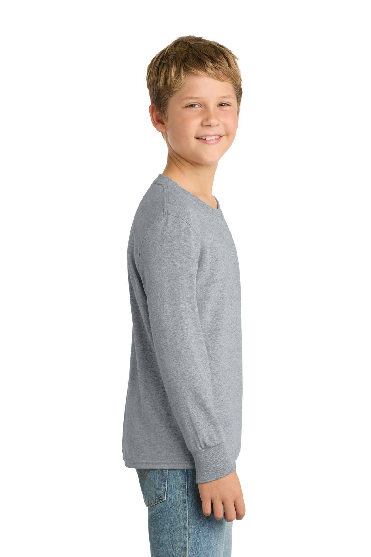 Port & Co Youth Long Sleeve Core Cotton Tee. PC54YLS 117