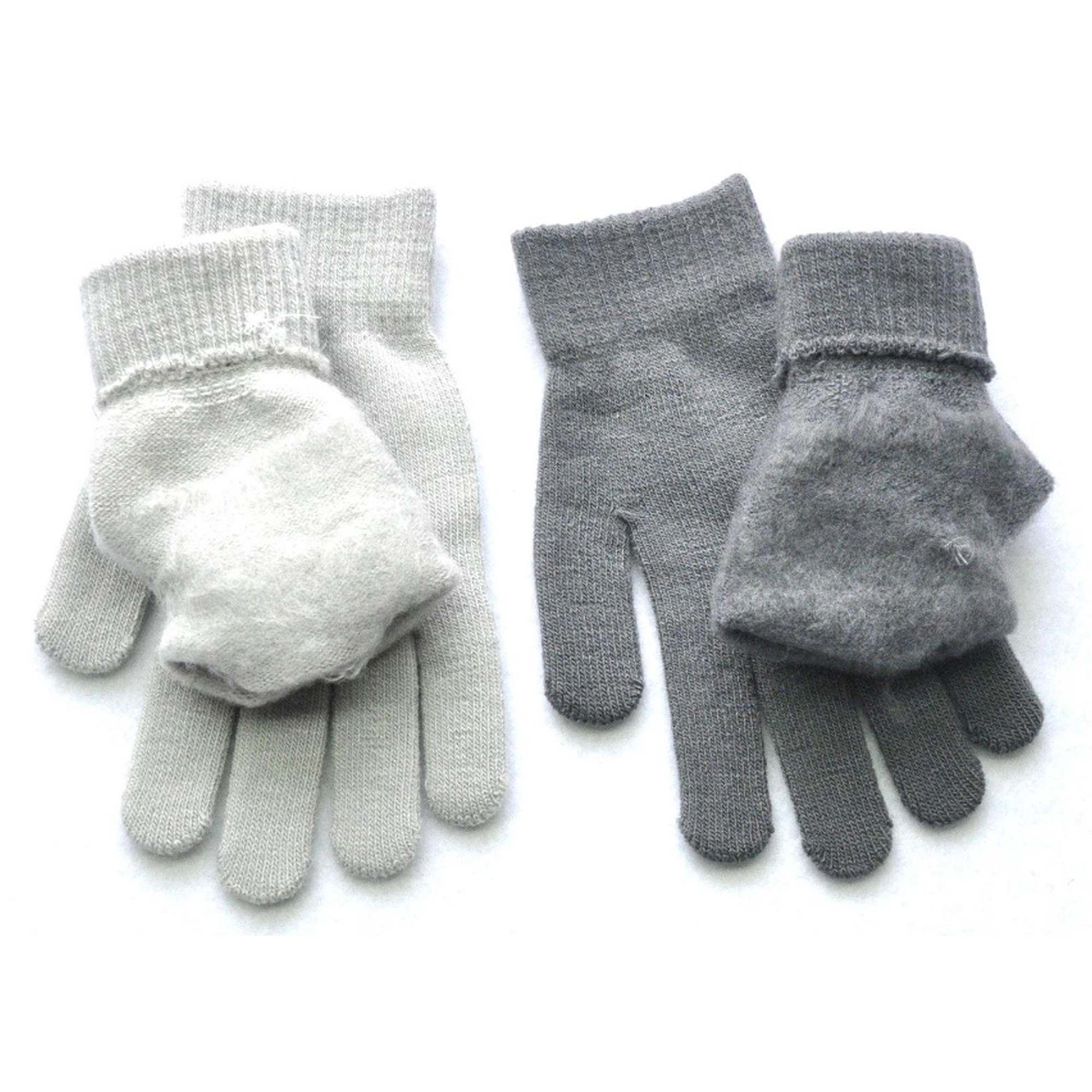 MOQ 50 PCS Stylish Winter Solid Color Knitted Gloves 1