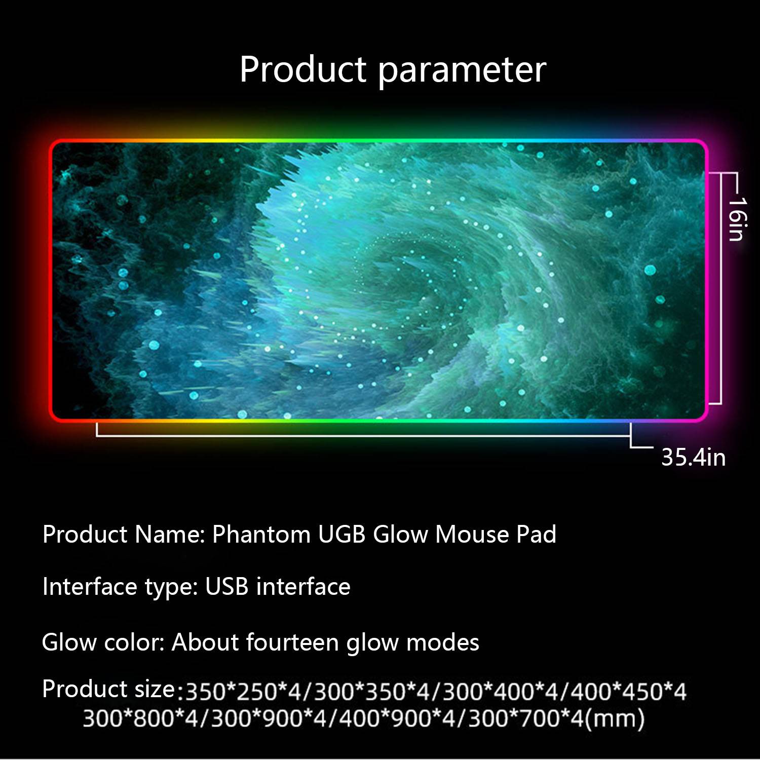 Atmosphere Light LED Glow Mouse Pad 9