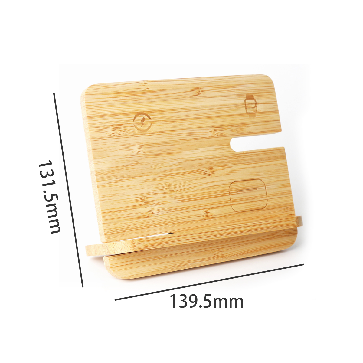 Bamboo Stand for Phone Watch Earbuds Holder Charging Dock 2