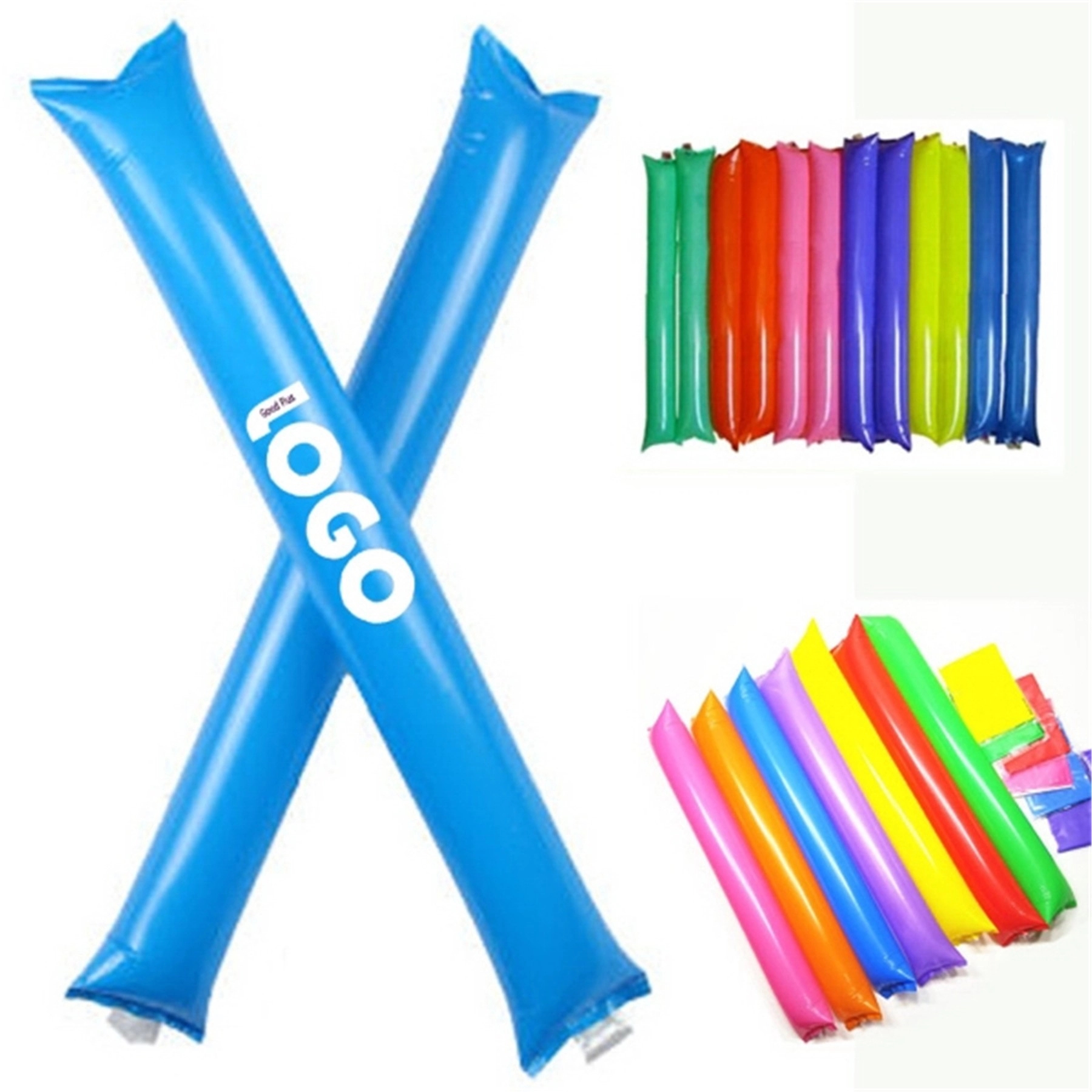 MOQ100Pcs Custom Inflatable Pairs Air Bangs Noisemaker 2