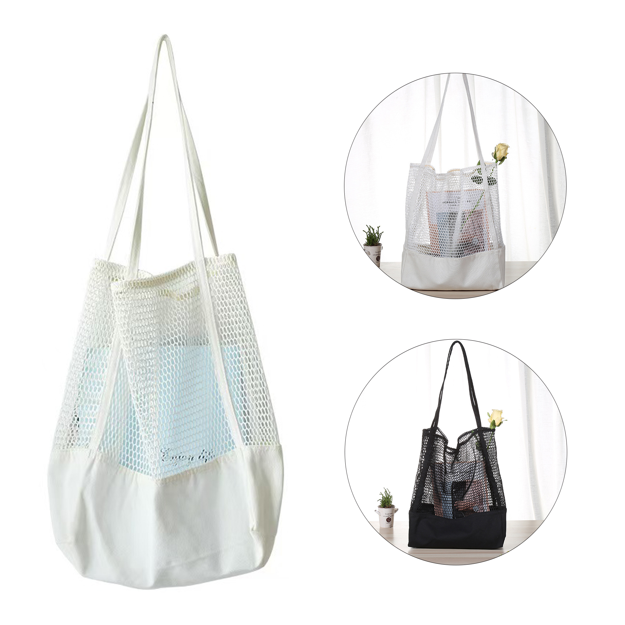 Summer Travel Mesh Beach Tote Bag 5