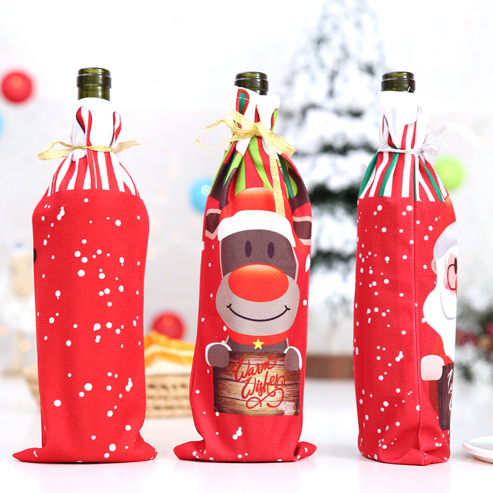 12 5/8 " Christmas Wine Bottle Covers 3