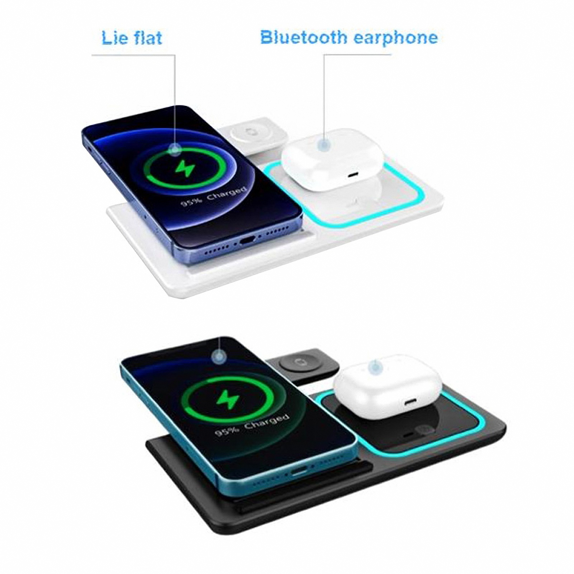 3-in-1 Foldable Wireless Charger Stand for Mobile Phones 5