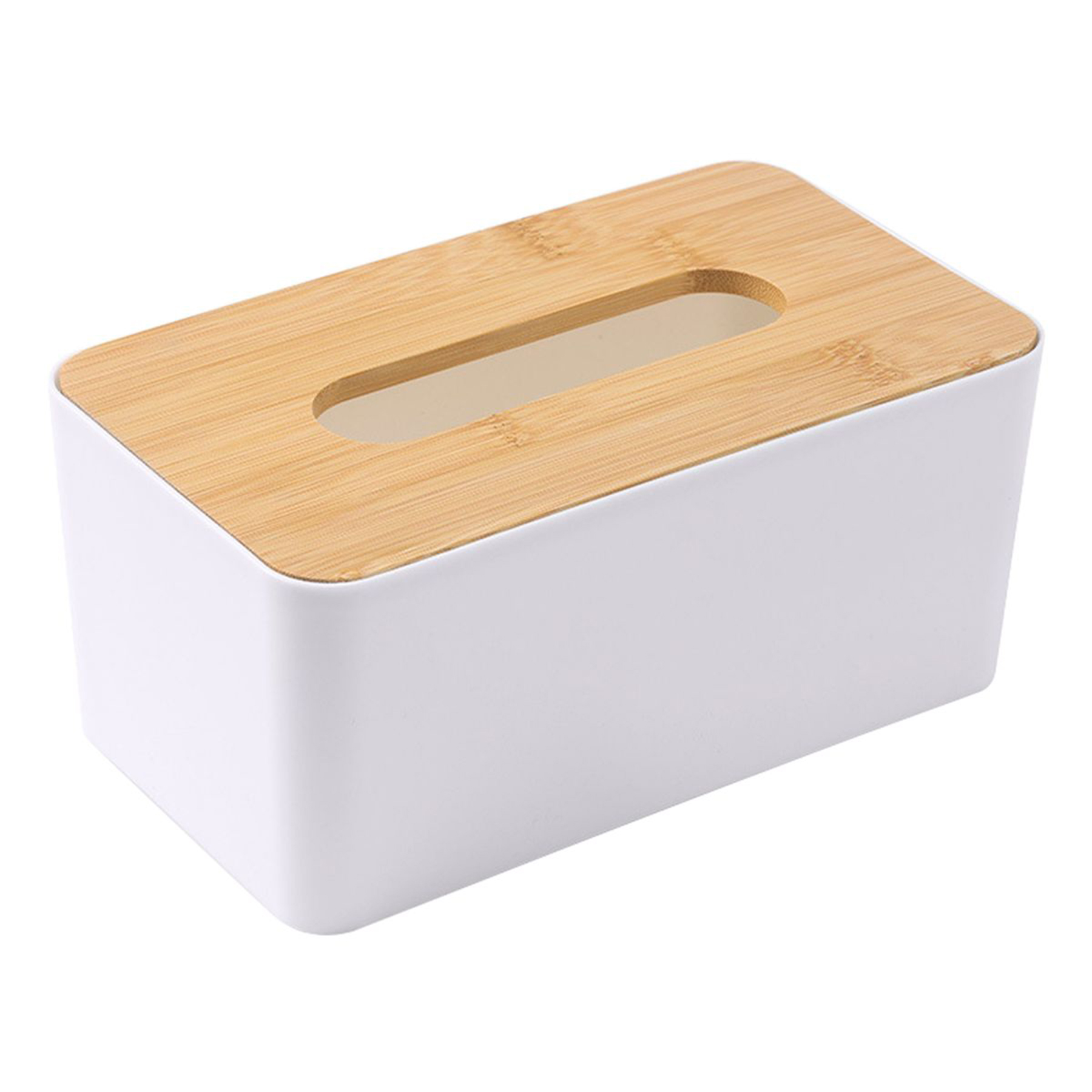 Desktop Tissue Box with Wood Cover 2