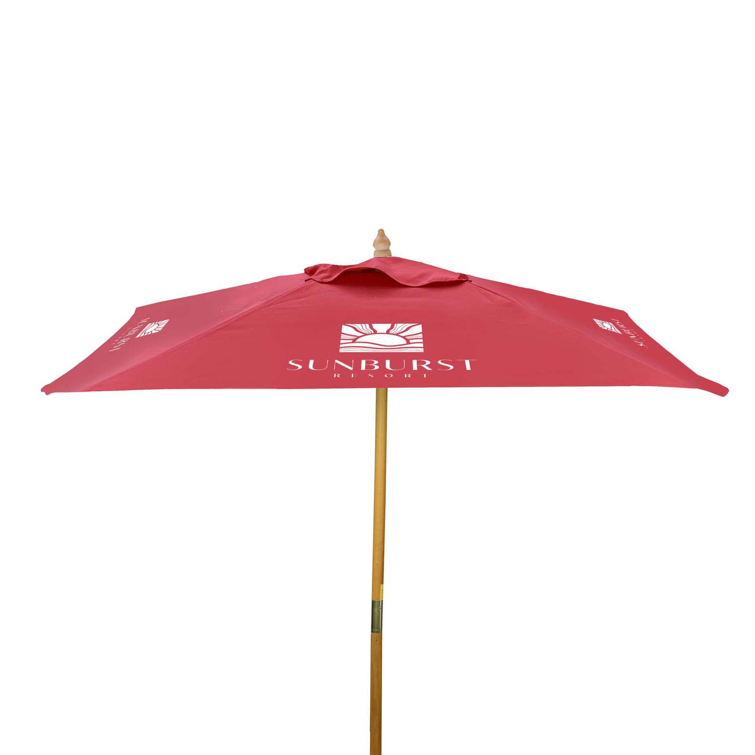8' Square Wood Market Umbrella Kit (4 Imprints)