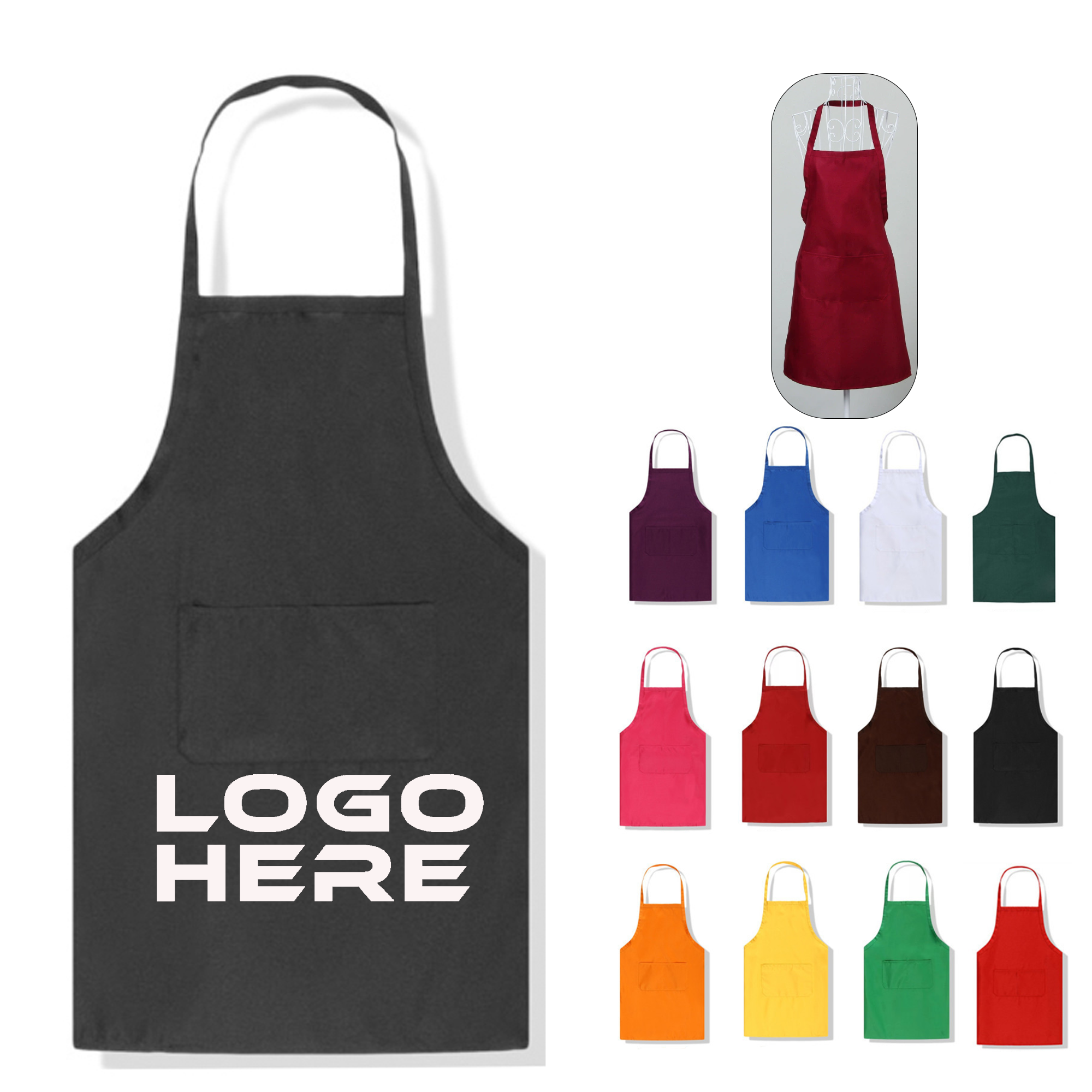 Adjustable Kitchen Apron With Pockets 1
