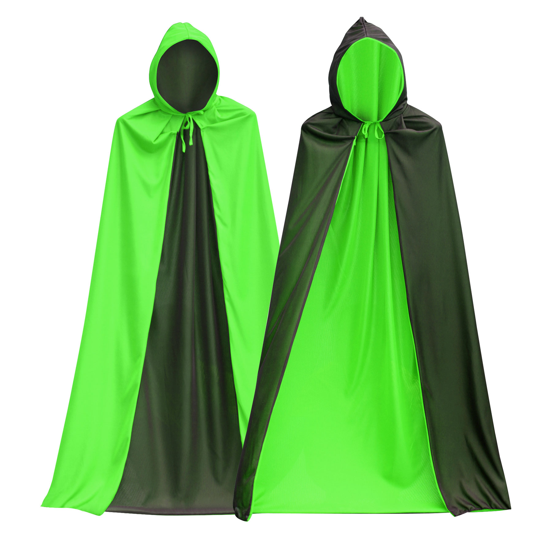 Double-sided Black Red Halloween Cape 3