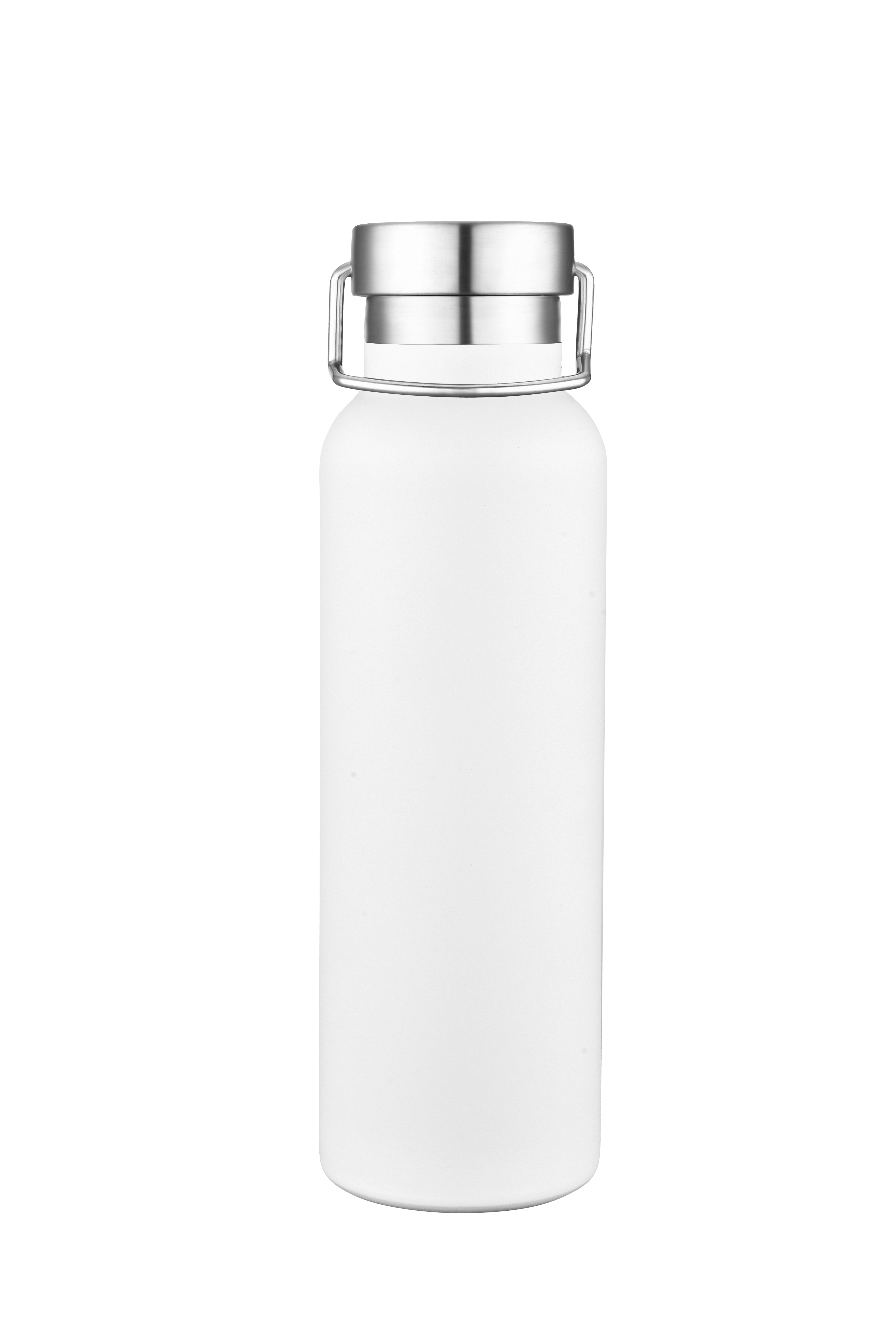 Endura 20 oz White Stainless Steel Bottle, custom water bottle with logo imprint 2