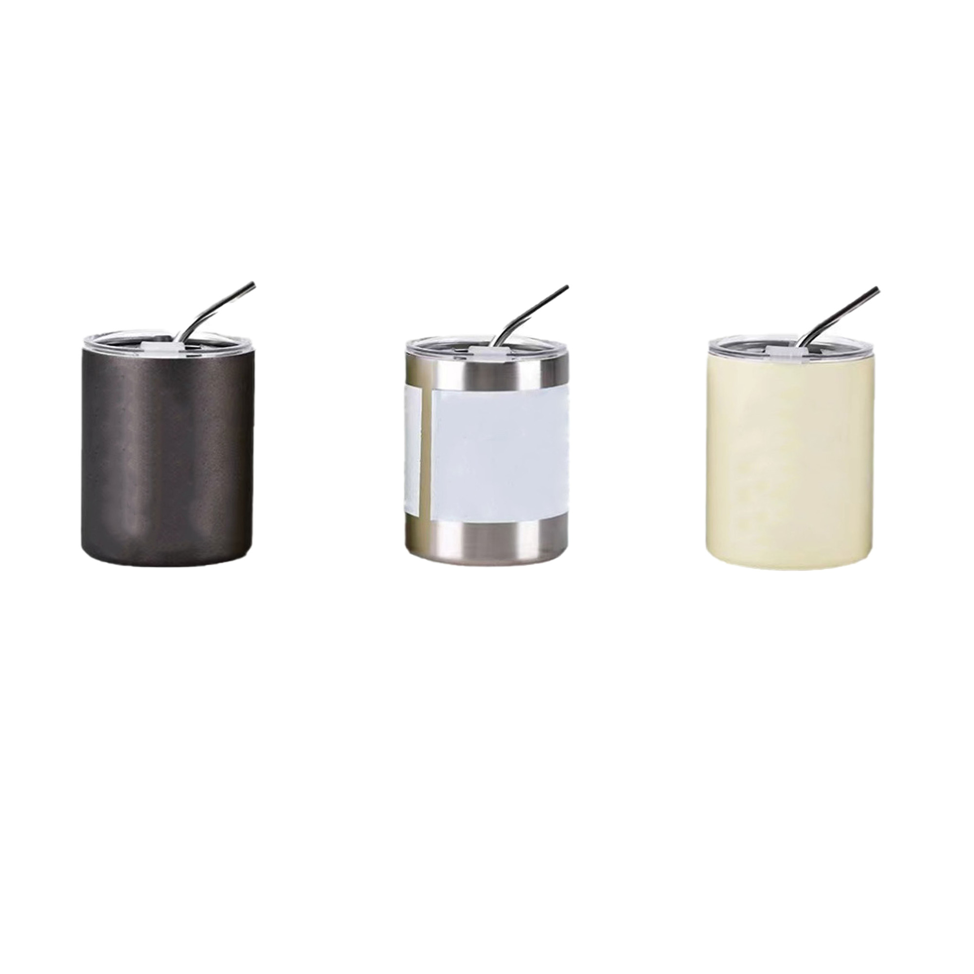 Stainless Steel Straw Thermos Mug 2