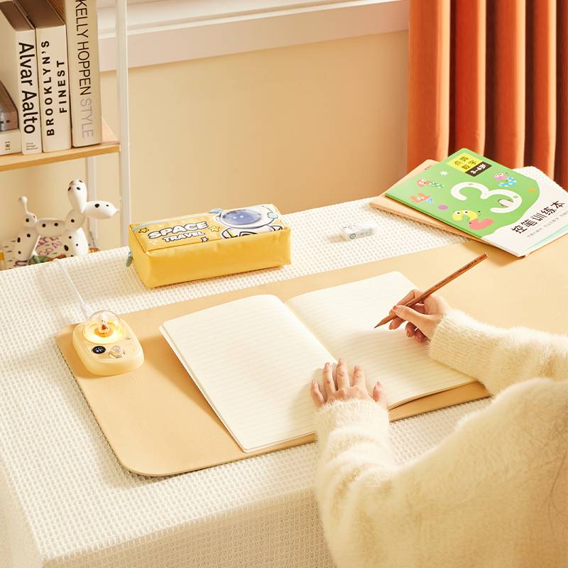 Heated desk pad leather large mouse keyboard mat 6