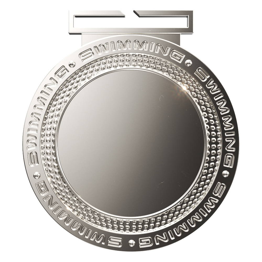 Swimming Dual Plated Medallion (3") 4
