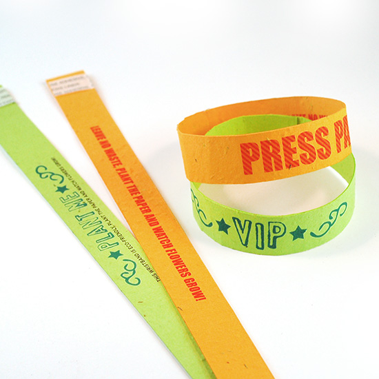 Double Sided Seed Paper Wristbands Long 1