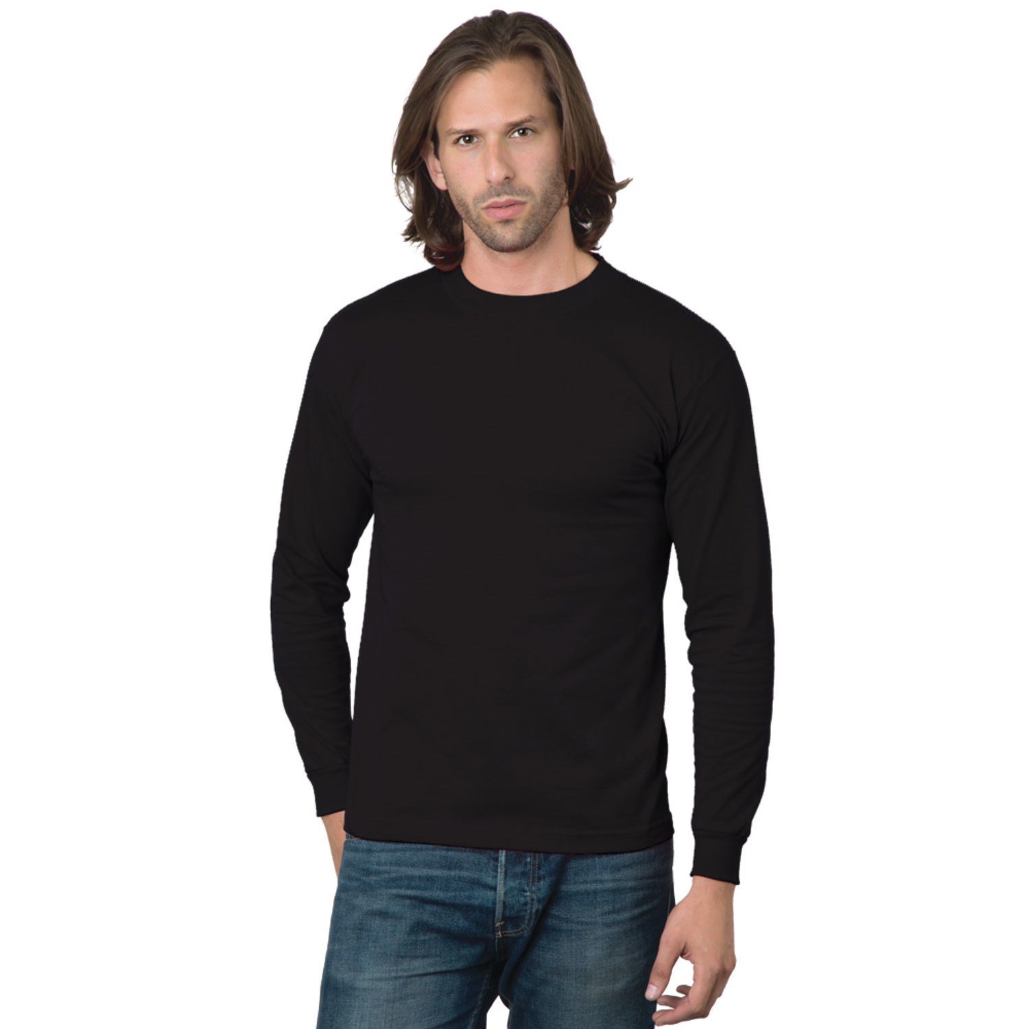 USA-Union Made Pre-Shrunk Long Sleeve Crew Tee Shirt