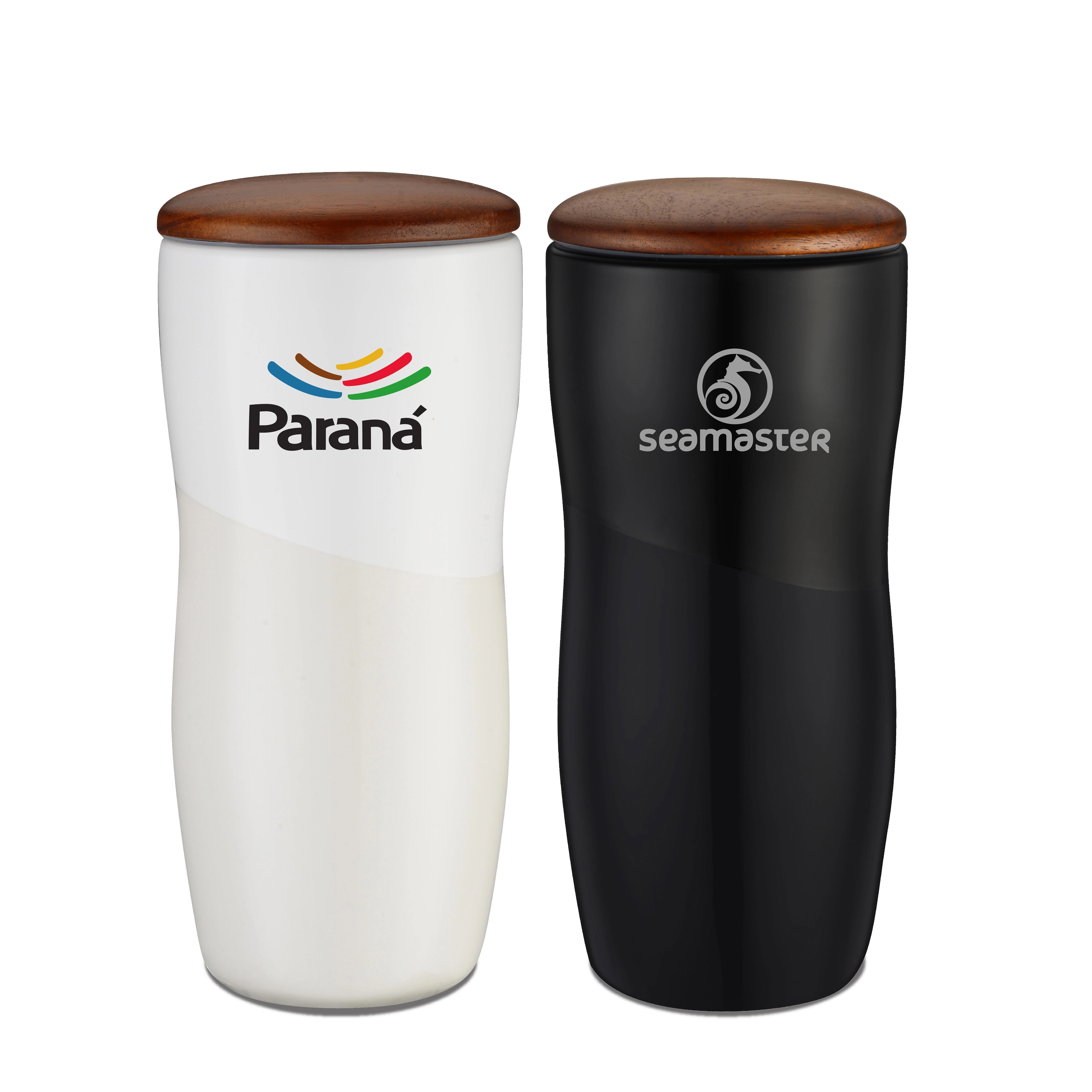 FARMINGTON - 12 OZ DOUBLE WALL CERAMIC TUMBLER WITH WOOD LID 3