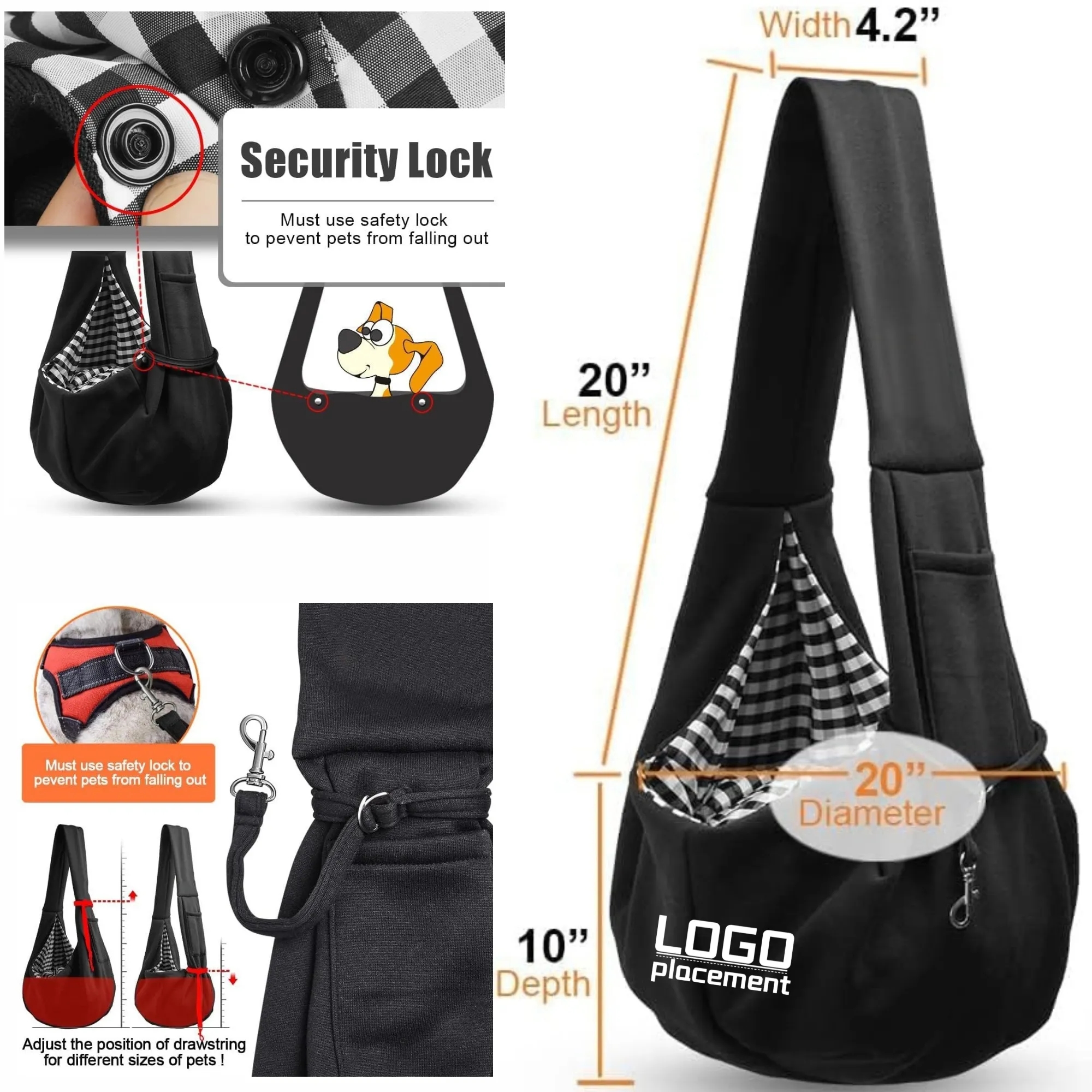 Portable Breathable Pet Sling Bag For Dogs And Cats 2