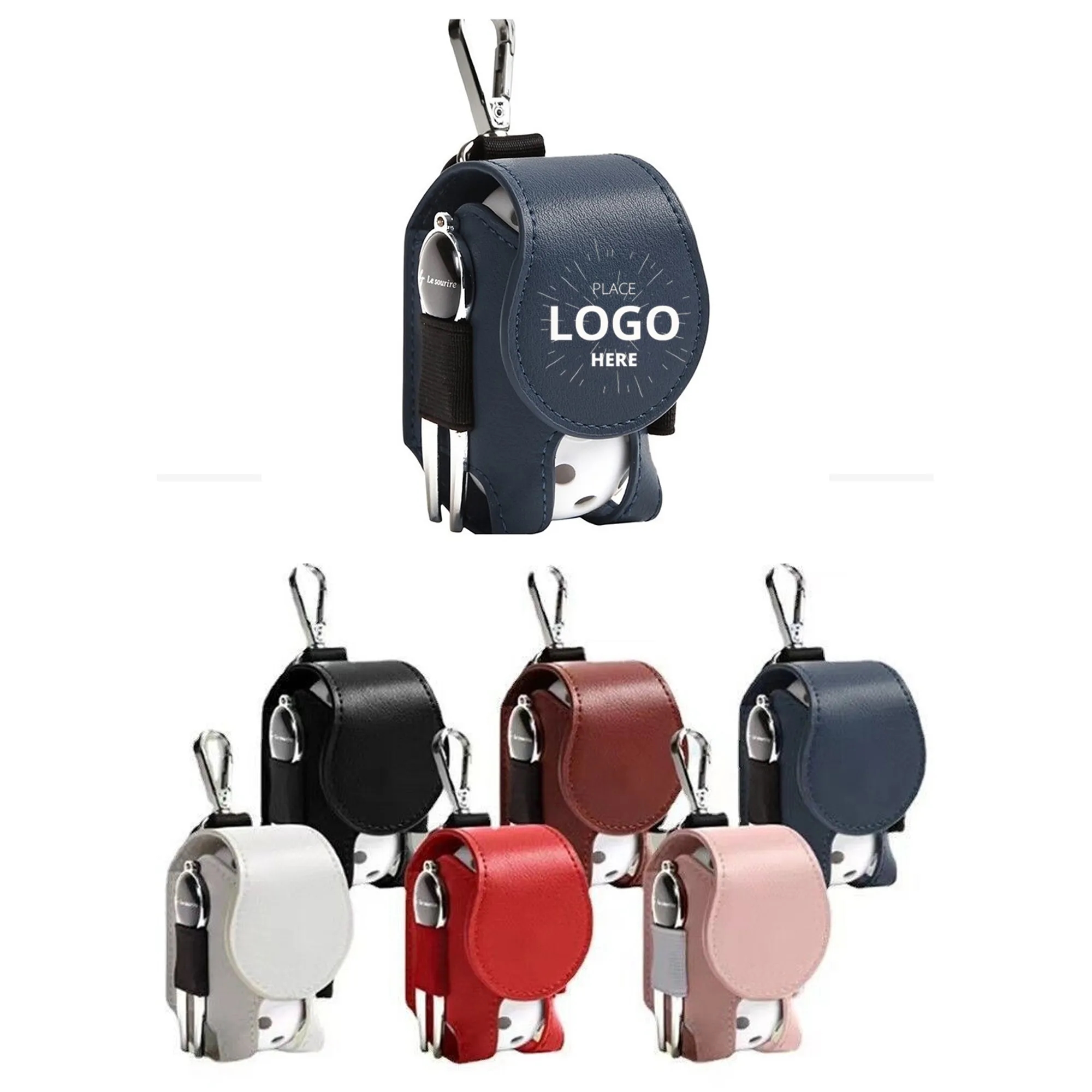 Leather Golf Ball Pouch Bag 2