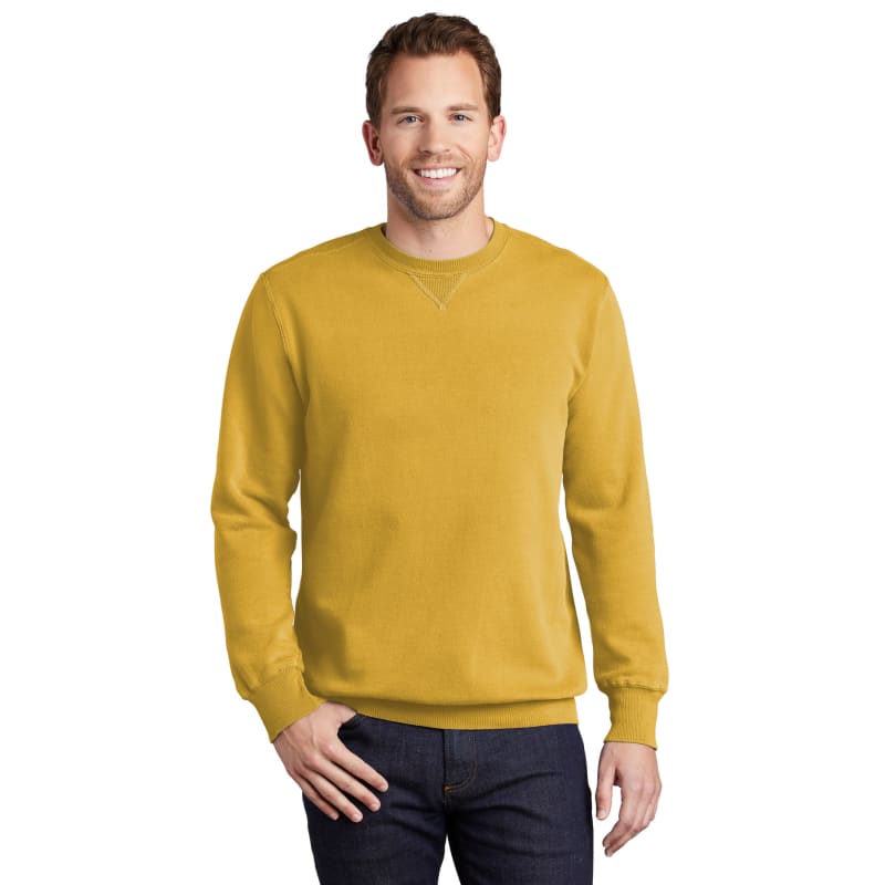 Port & Company Beach Wash Garment-Dyed Crewneck Sweatshirt, custom hoodie or sweatshirt with logo imprint 11