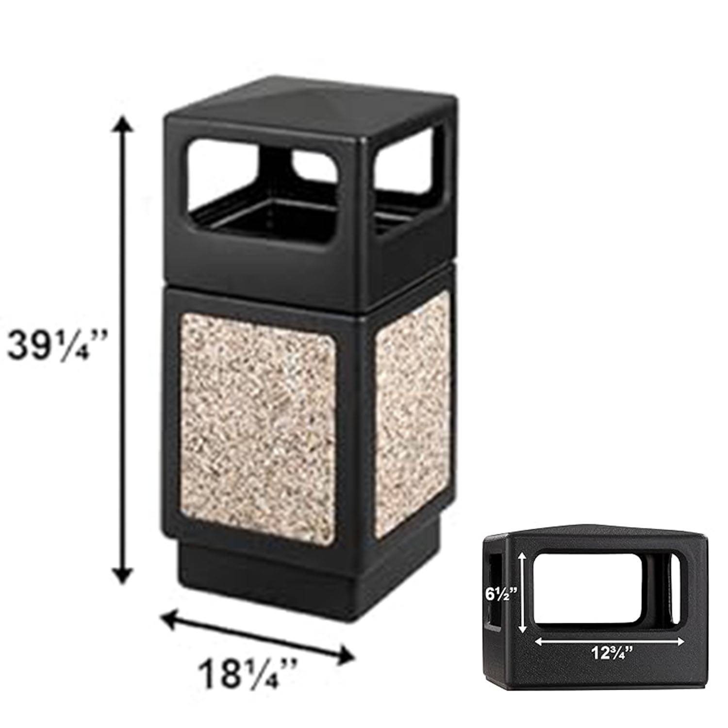 Iron outdoor trash can 3