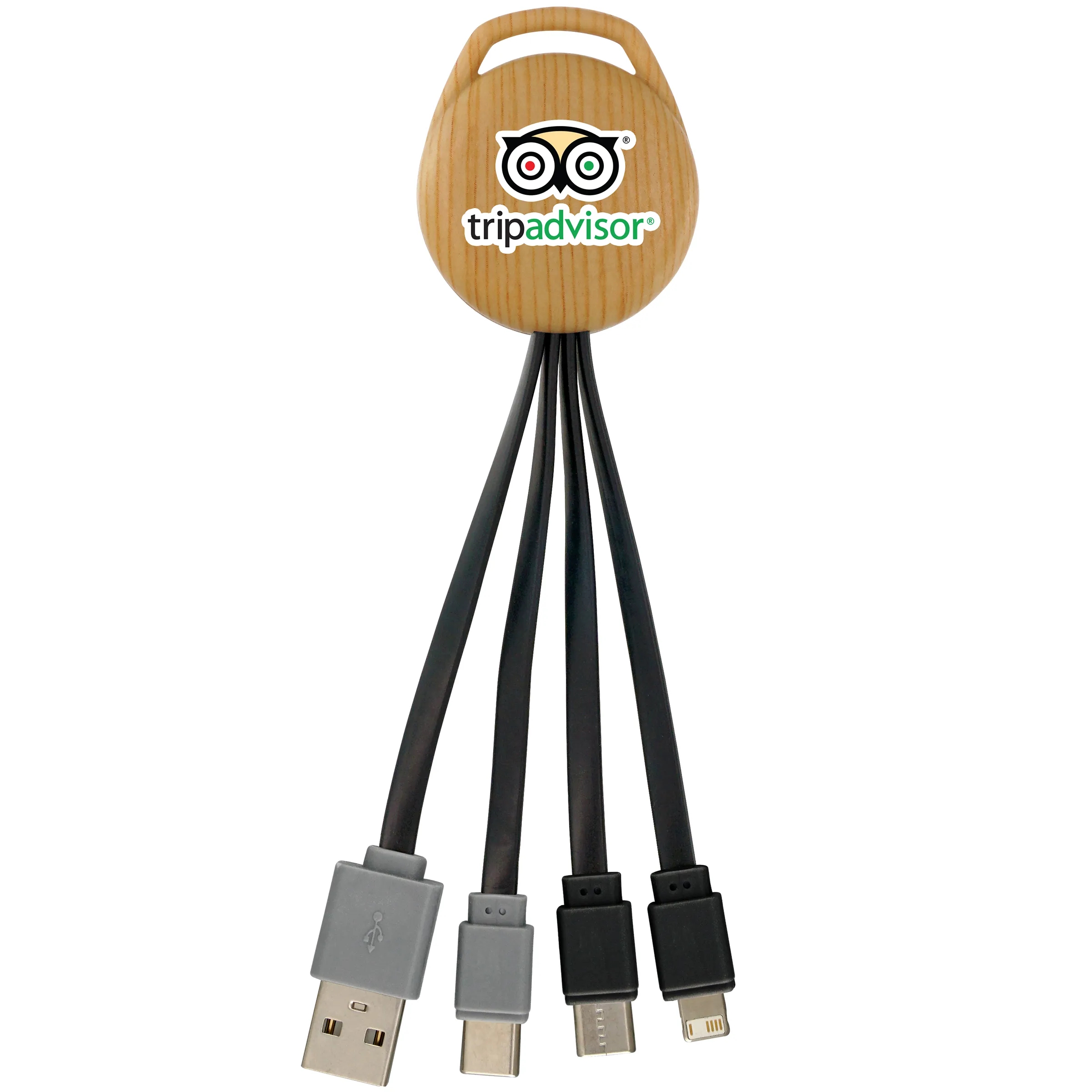 Bamboo Pattern Vivid Dual Input 3-in-1 Charging Cable 5
