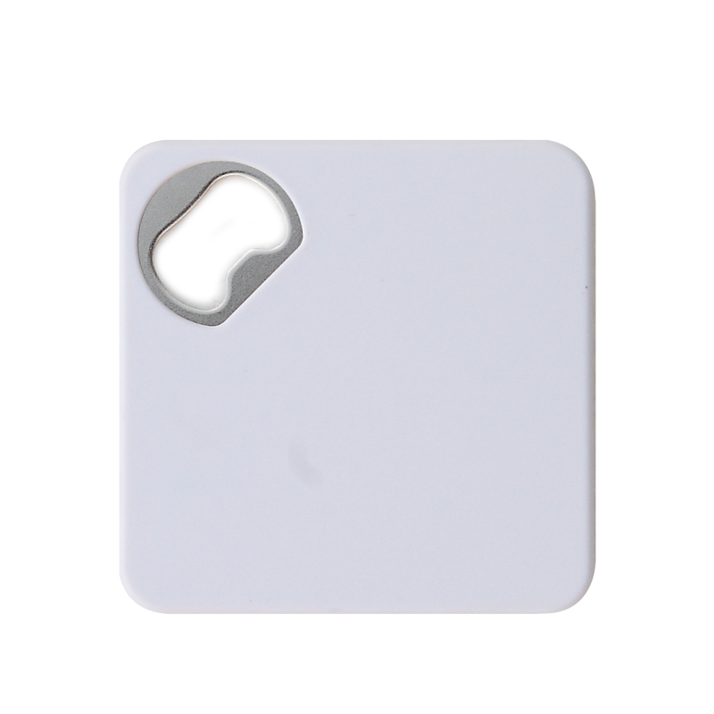 ValuePlus Square Coaster and Bottle Opener (White) 1