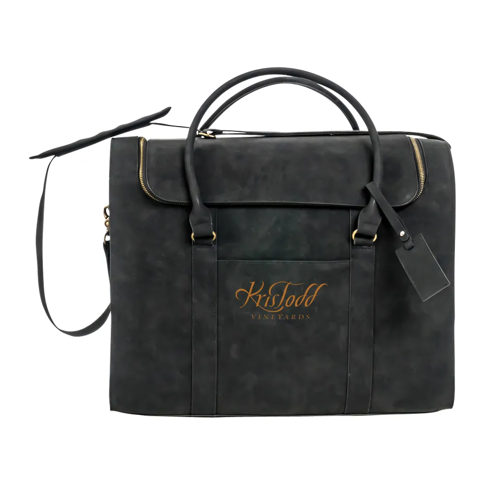 6-Bottle Leather Wine Duffel Bag 5