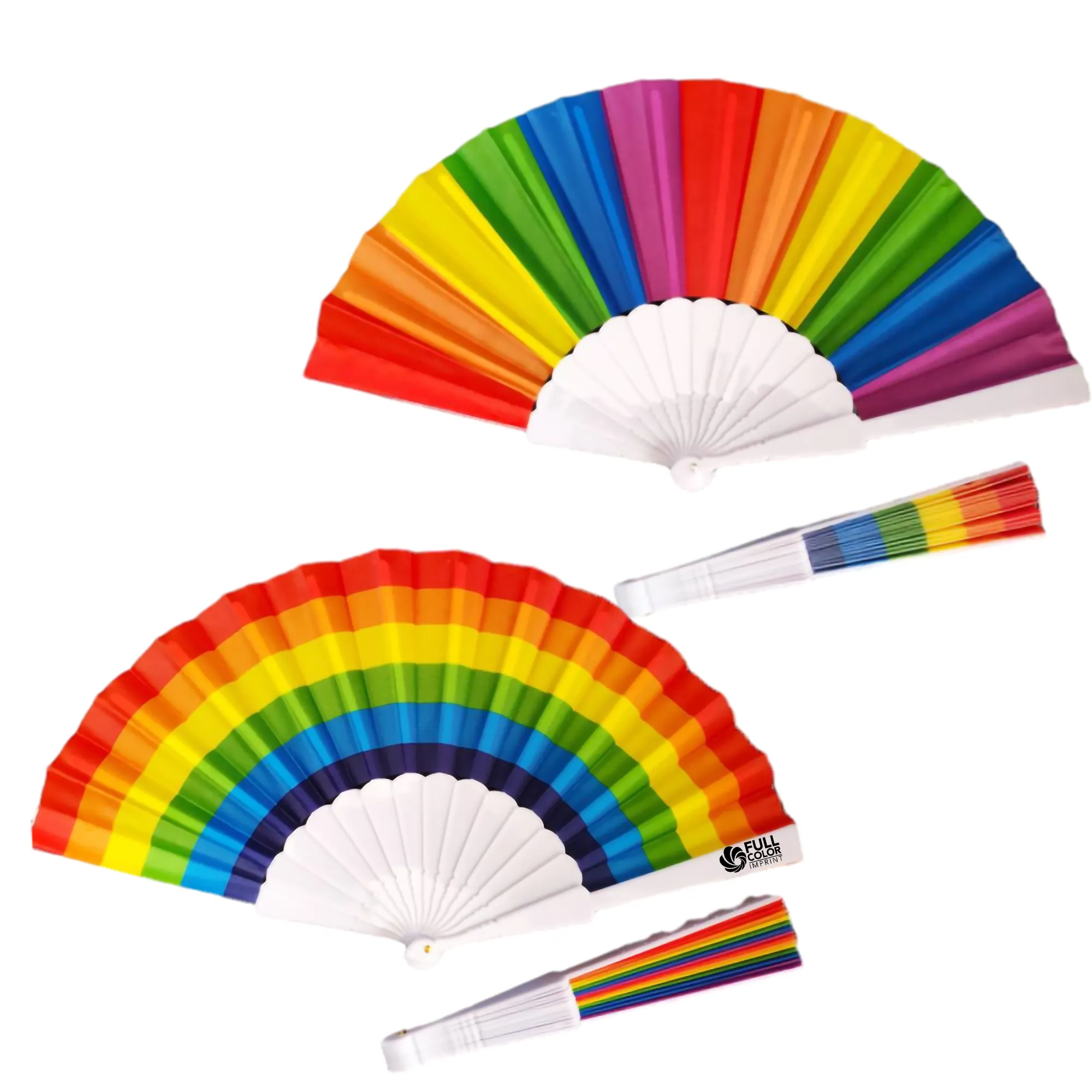 Rainbow Portable Folding Pride Handheld Fan 1