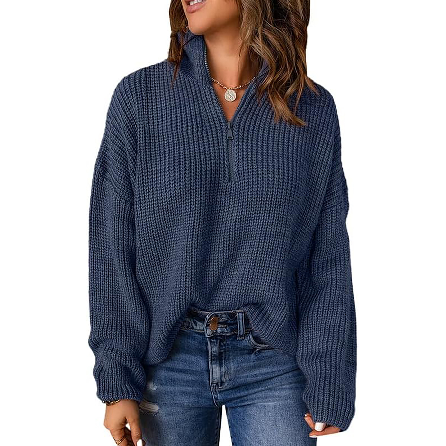 Women's 1/4 Zip Pullover Sweater 9