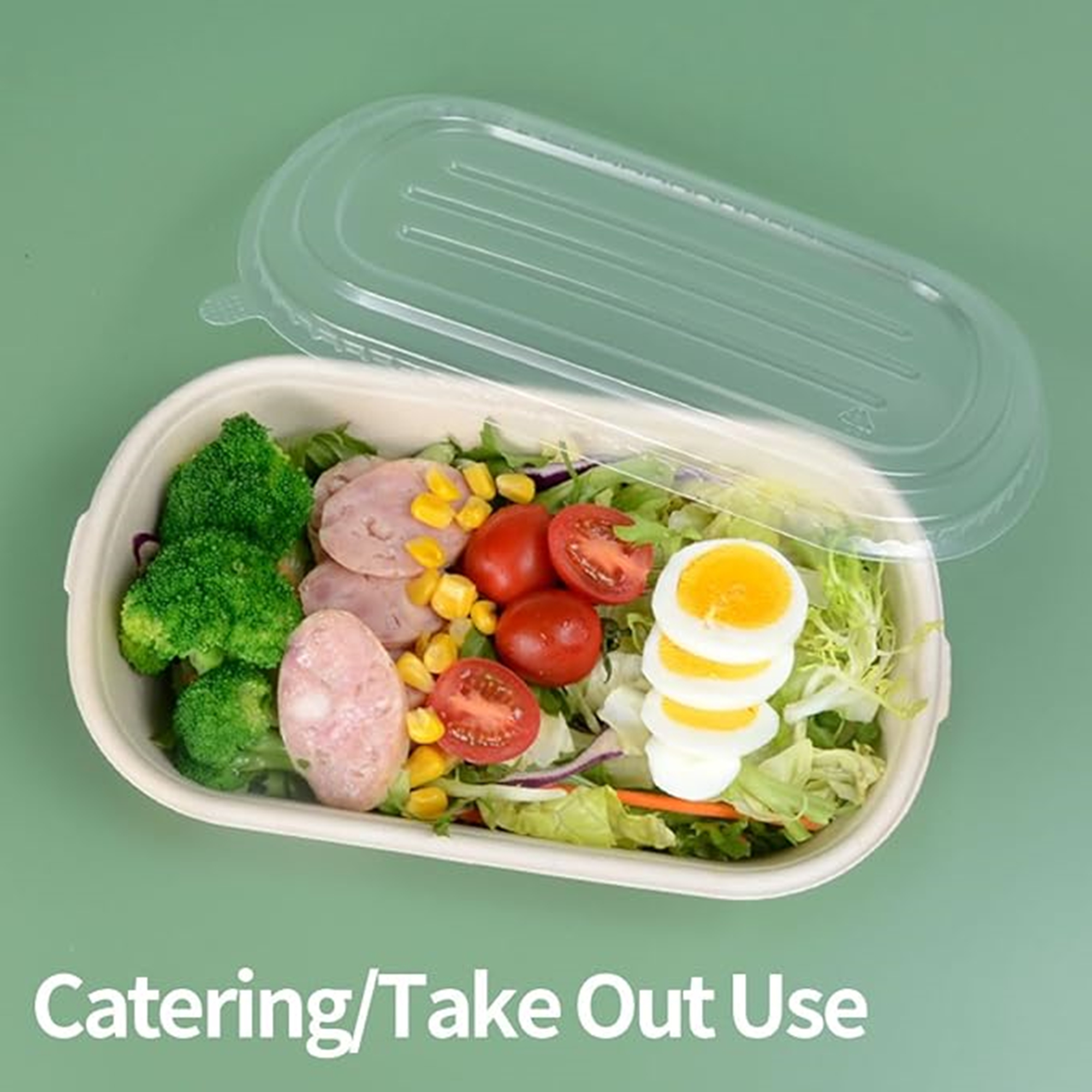 32 oz Large Paper Bowls With Lids 3