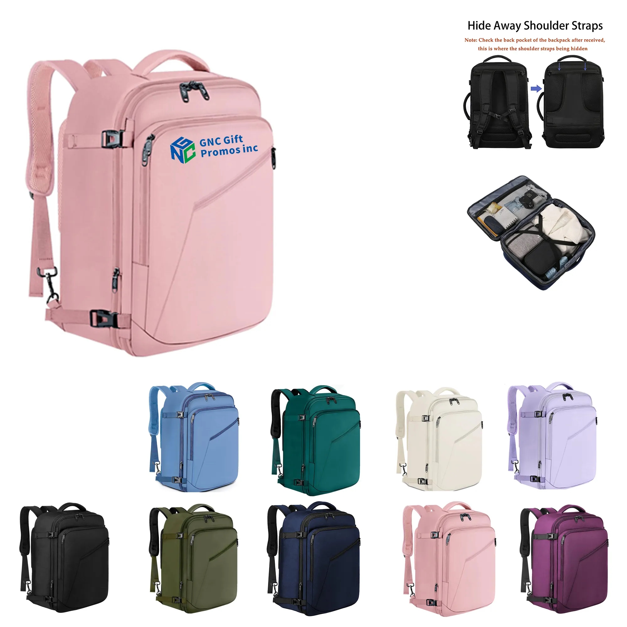 Waterproof Lightweight Extra Large Travel Backpack Expandabl 8