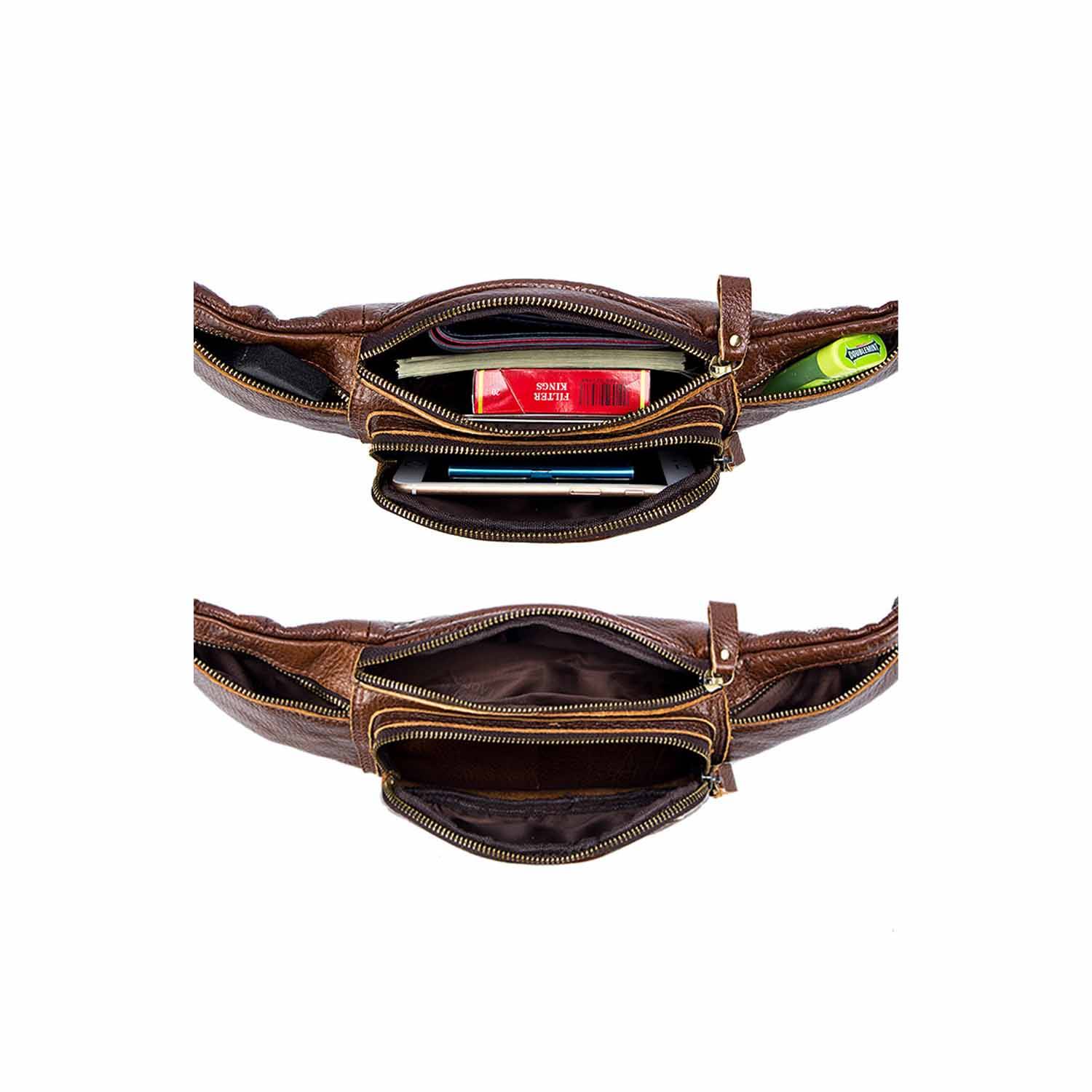 genuine leather men's Fanny pack 3