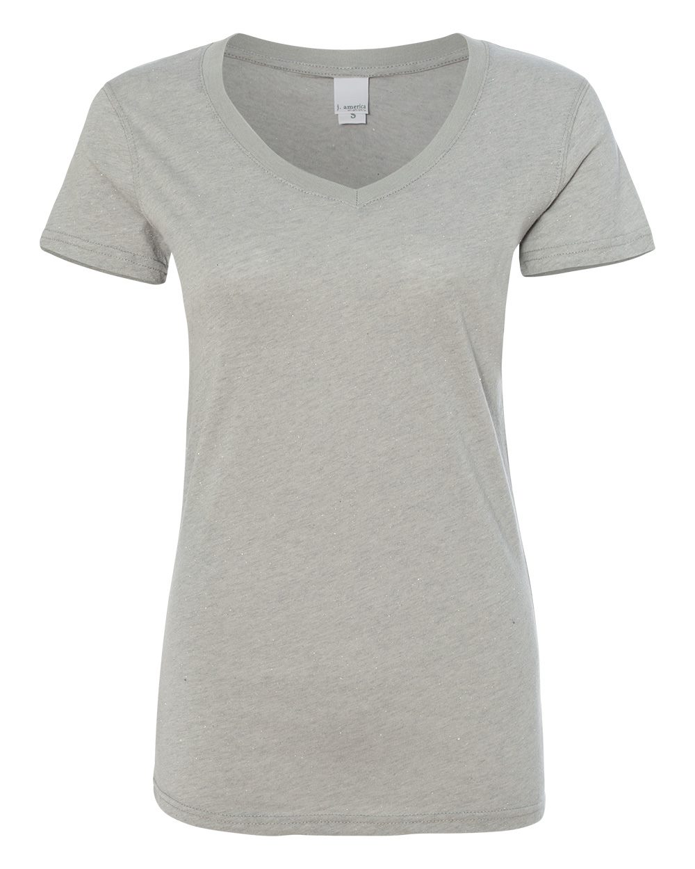 Women's Glitter V-Neck T-Shirt - 8136 9