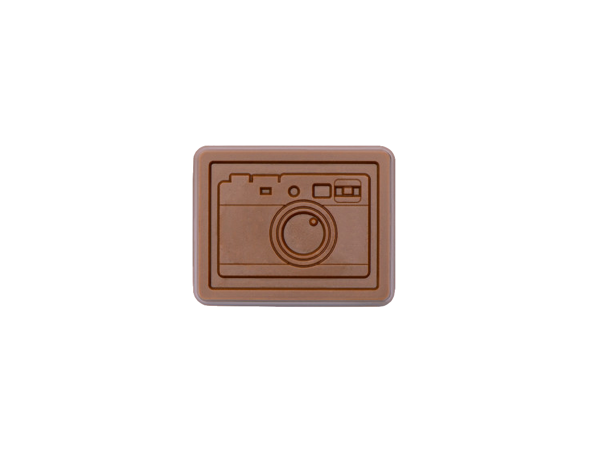 2"x 2" Custom Decorated Chocolate Square with Clear Packaging