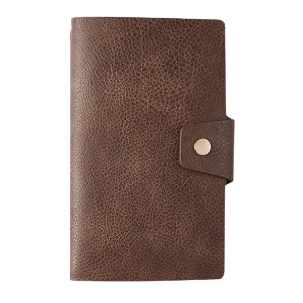 PU Leather A6 Zipper Notebook with Card Slots Dual 9