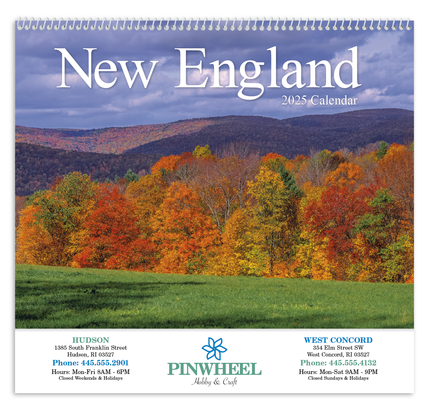 HotLine® Products New England Appointment Calendar - Spiral 12